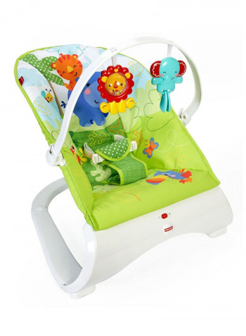 Rainforest Friends Comfort Curve Bouncer - Green/Yellow/Red