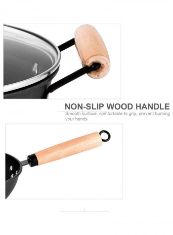 3-Piece Non-Stick Cookware Set Black 12inch