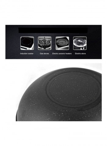 3-Piece Non-Stick Cookware Set Black 12inch