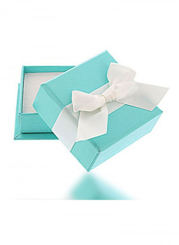 925 Sterling Silver Larimar Studded Square Pendant Necklace