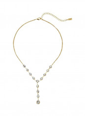 14 Karat Gold Plated Swarovski Crystal Studded Y Necklace