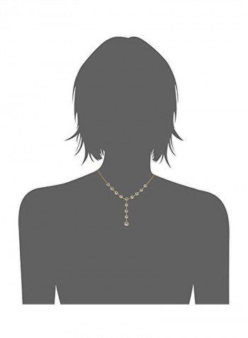 14 Karat Gold Plated Swarovski Crystal Studded Y Necklace
