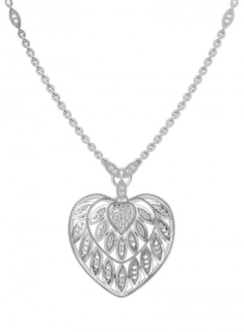 925 Sterling Silver Heart Pendant Necklace