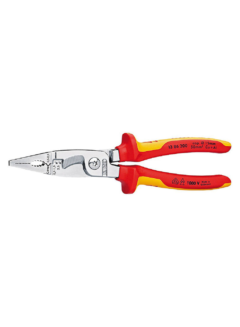 Pliers Insulated for Electrical Installation Chrome Plated 200mm 13 86 200 Knipex
