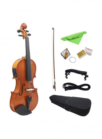 Natural Acoustic EQ Violin With Hard Case