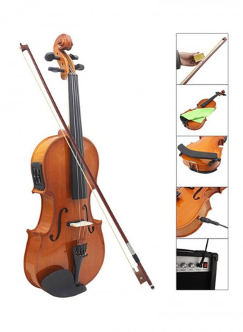 Natural Acoustic EQ Violin With Hard Case