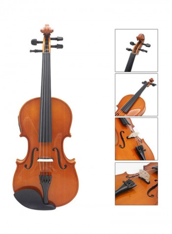 Natural Acoustic EQ Violin With Hard Case