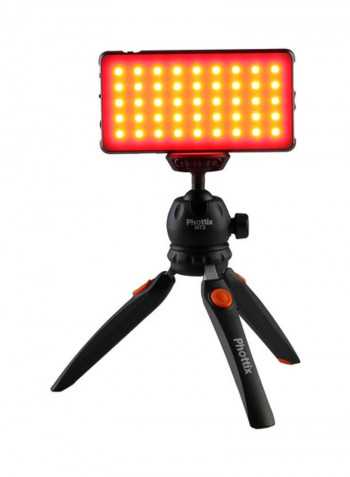 M200R RGB LED On-Camera Light Panel With USB Power Bank Black