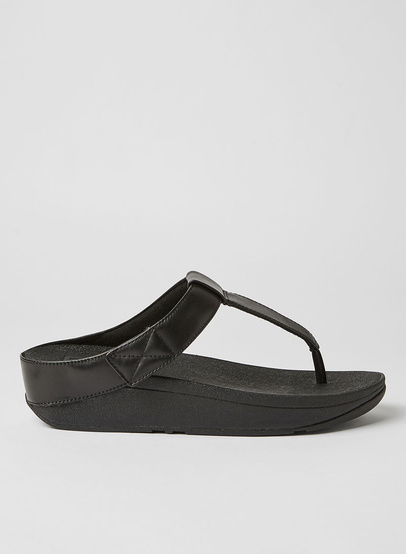 Toe Thong Fitflops All Black