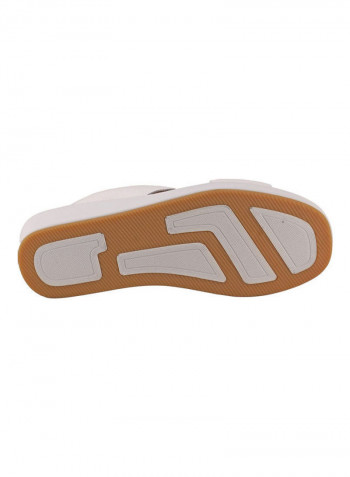 Comfortable Slip-On Arabic Sandals White
