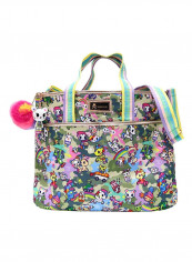 Kawaii Cinch Printed Crossbody Bag With Key Chain Multicolour