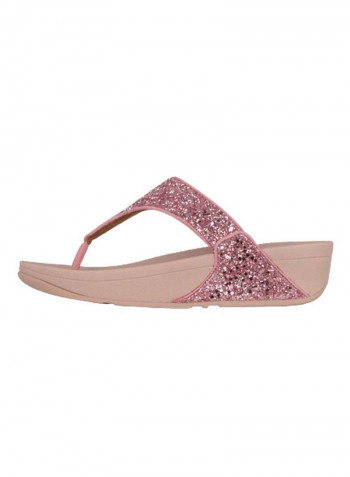 Lulu-Glitter Casual Sandals Pink