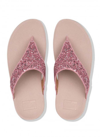 Lulu-Glitter Casual Sandals Pink