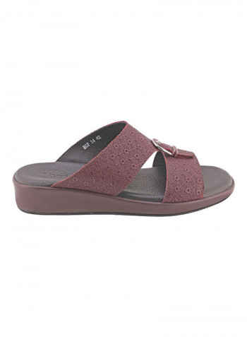 Comfortable Buckle Style Arabic Sandals Red