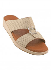 Comfortable Buckle Style Arabic Sandals Beige