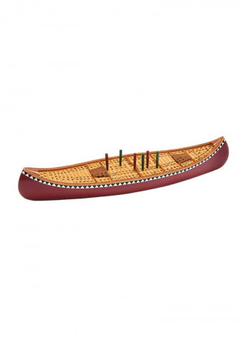 Hand-Painted Canoe Cribbage Board 99883