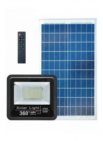 LED Solar Flood Light Black/Clear