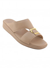 Comfortable Buckle Style Arabic Sandals Beige