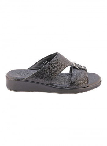 Comfortable Buckle Style Arabic Sandals Black