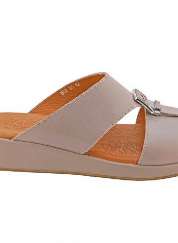 Stylish Slip-On Casual Sandals Tortora Beige