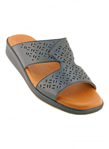 Comfortable Slip-On Arabic Sandals Black