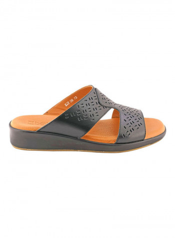 Comfortable Slip-On Arabic Sandals Black