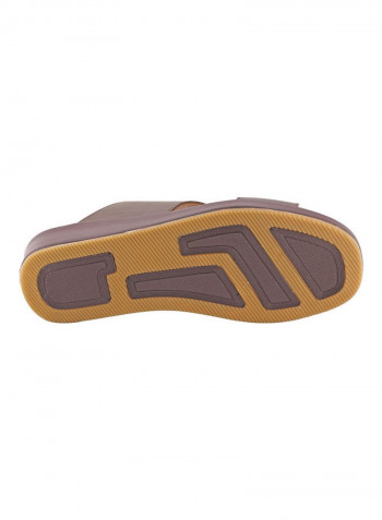 Comfortable Slip-On Arabic Sandals Brown