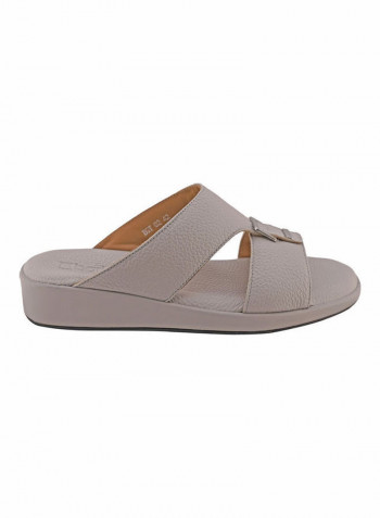 Comfortable Slip-On Arabic Sandals Grey