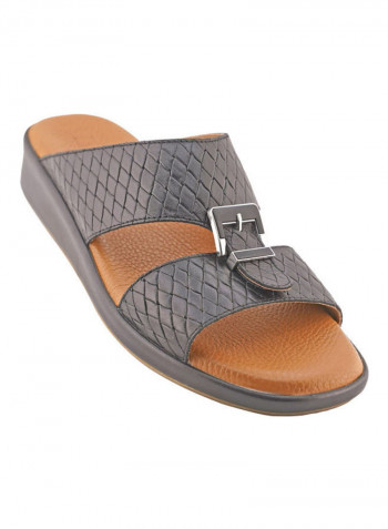 Comfortable Slip-On Arabic Sandals Black