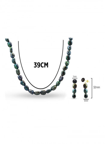 10 Karat Gold With Pearls Jewellery Set