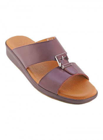 Comfortable Buckle Style Arabic Sandals Red
