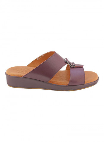 Comfortable Buckle Style Arabic Sandals Red