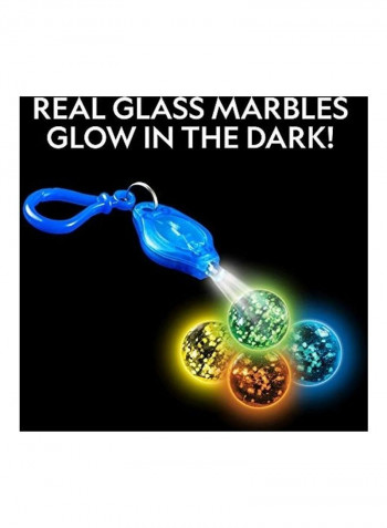 115 Piece Construction Set With 25 Glow In The Dark Glass Marbles