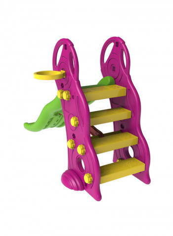 Indoor/Outdoor Slide Plum And Basketball 159x76x100cm