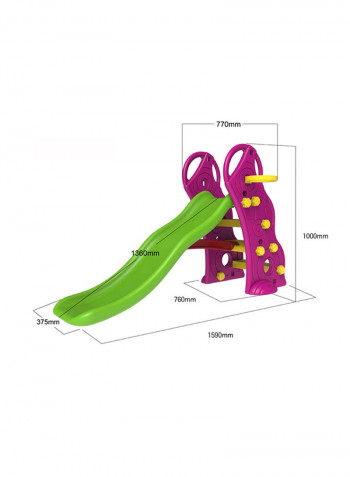 Indoor/Outdoor Slide Plum And Basketball 159x76x100cm