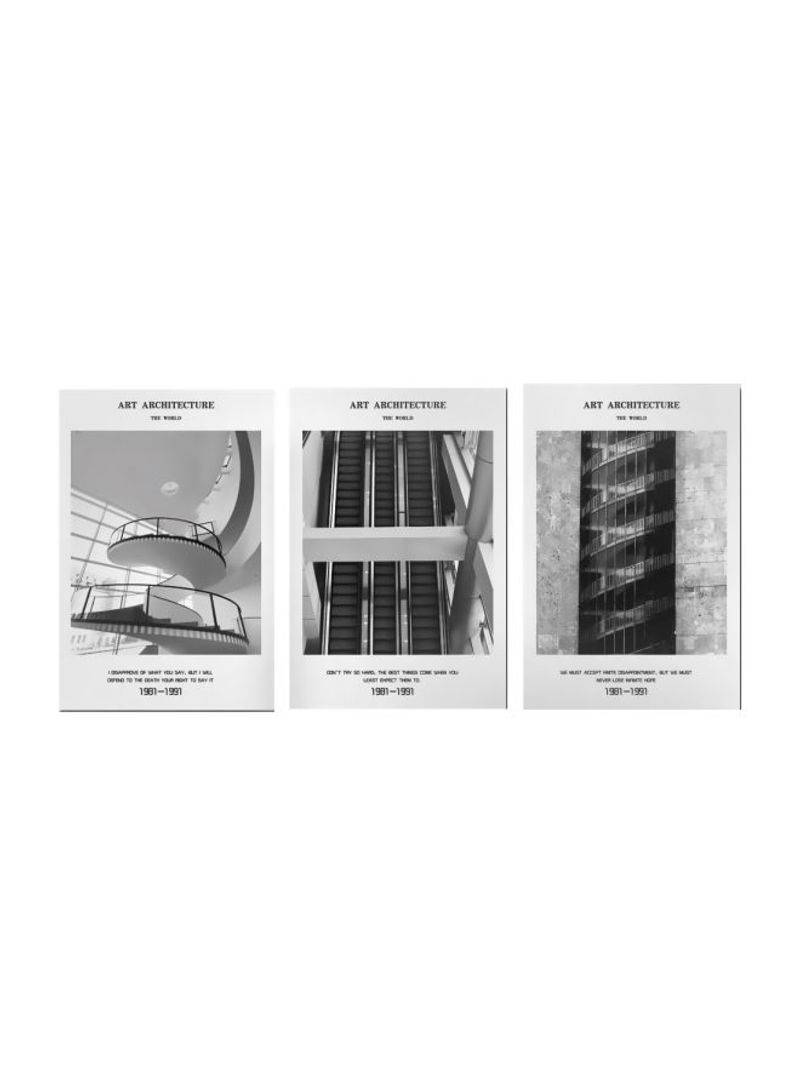 Pack Of 3 Qiangtie Modern Style Home Hotel Office Wall Sticker White/Grey/Black 60x90centimeter