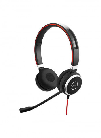 Evolve 40 MS Teams Optimized Stereo USB A Wired On-Ear Headphones Black