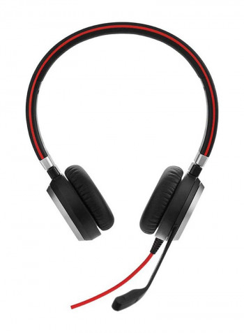 Evolve 40 MS Teams Optimized Stereo USB A Wired On-Ear Headphones Black