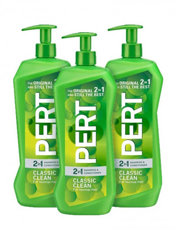 Pack Of 3 2-In-1 Shampoo Plus Conditioner Set 33.8ounce
