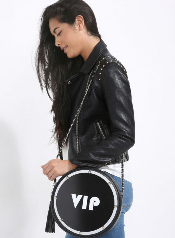 Cee Girl Round Crossbody Bag Black