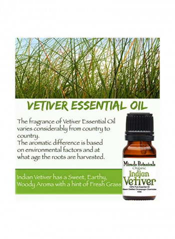 Organic Indian Vetiver Essential Oil Clear 30ml