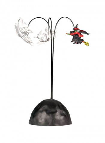 Decorative Witch With Ghosts Collectible Figurine Black/White/Red 9x10x9inch