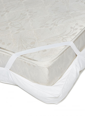 Plain Mattress Cover Cotton White 200x200centimeter