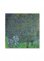 Roses Under the Trees Canvas Wall Art Black/Gold 10 x 32inch