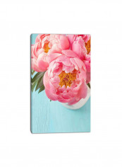 Bunch Of Light Pink Peony Flowers Canvas Wall Art Multicolour 16 x 32inch
