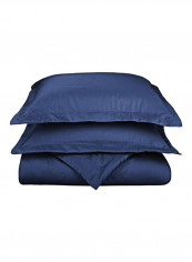 3-Piece Duvet Cover Set Combination Navy Blue King/CalKing