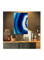 Agate Crystal-Abstract Digital Canvas Wall Art Multicolour 16 x 32inch