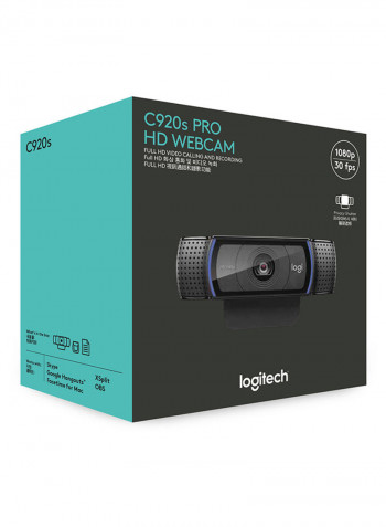 C920s Pro HD Web Cam Black