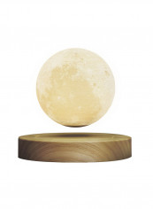 Floating And Spinning  3D Moon Lamp Beige/Yellow 3.9inch