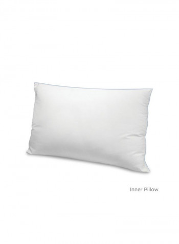 Bed Pillow With Pillowcase Set White/Taupe